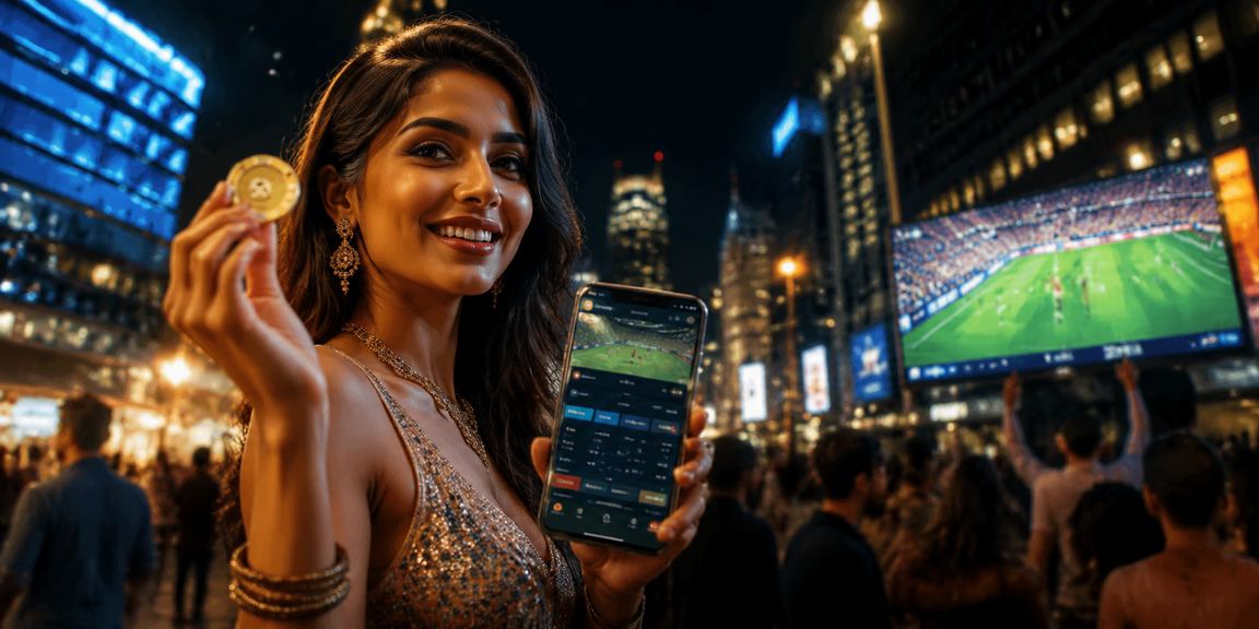 Bangalore model enjoying sports betting on mobile